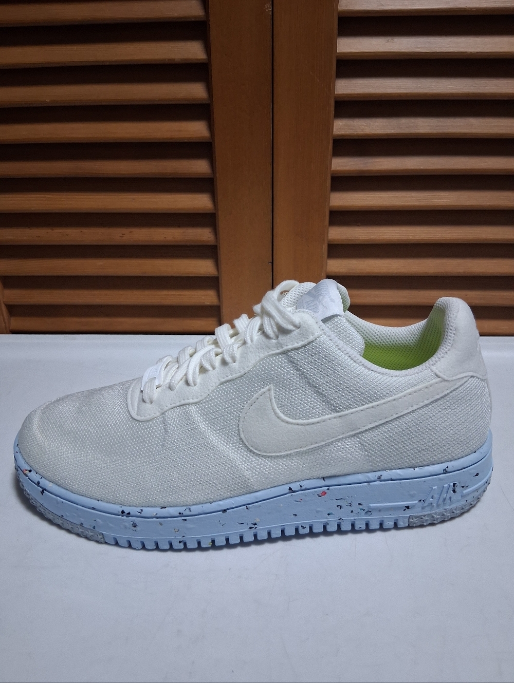 Nike Air Force 1 Crater Flyknit Pure Platinum Blue Women's Sneaker Size 10 NWOB